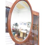 An Edwardian Inlayed Bevelled Mirror
