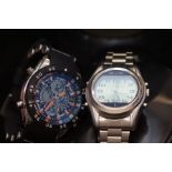 Two gents digital fashion wristwatches