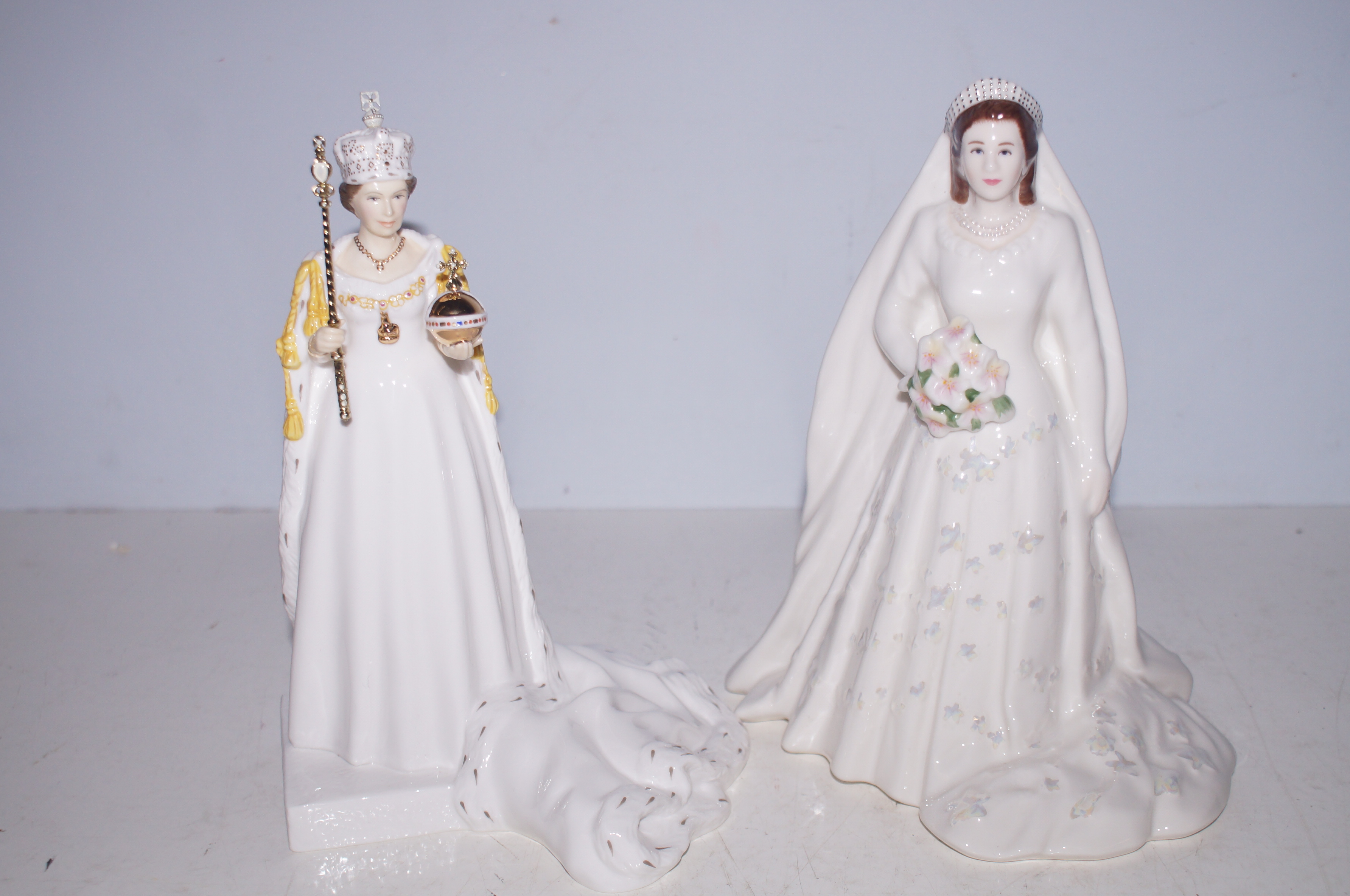 A Royal Worcester Queen Elizabeth together with a