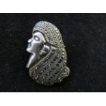 Silver and Marcasite Pin Brooch