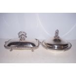 2 Silver plated serving dishes