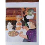 Beryl Cook Print - Dinning In Paris Full print 63c