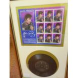 Framed Limited Edition Elvis Priestley Stamps and