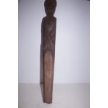 Wooden Tribal Fertility Figure 74cm