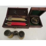 A compass and measuring equipment