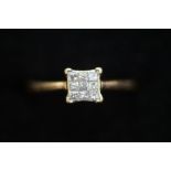 9ct gold ringring 0.25 diamond Size N