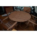 Pine Garden Table and Chairs