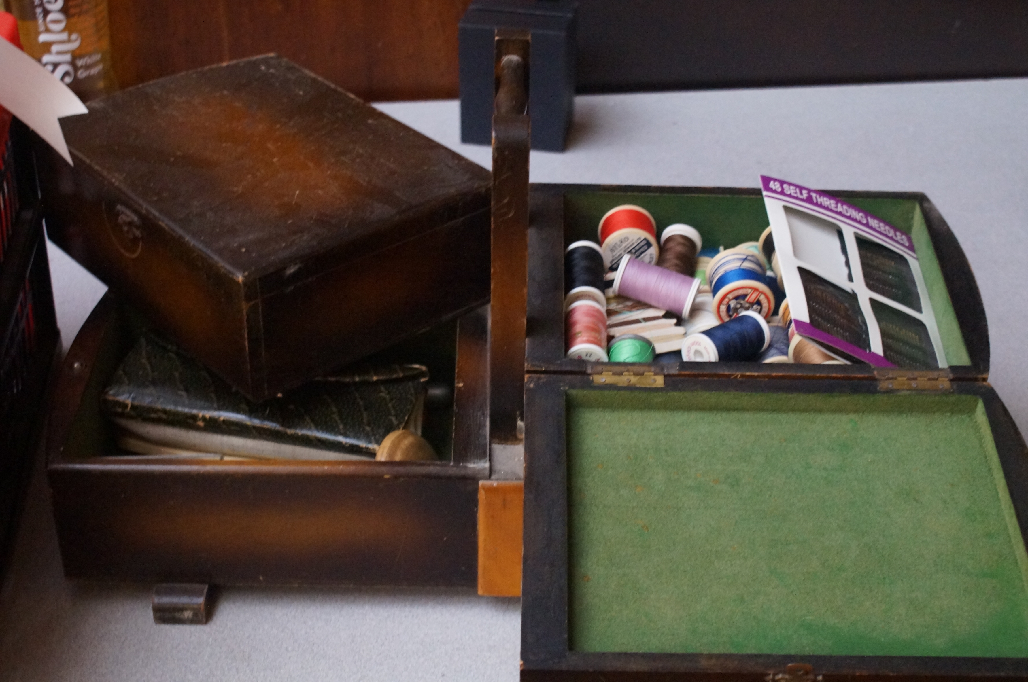 A Sewing Box and contents