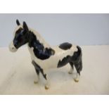 Hereford Black and White Skewald Pinto Pony 16cm