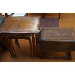 A Nester Table and a Small Drop Leaf Table
