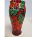 Anita Harris Holly and Berry vase 18cm