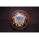 Framed Moorcroft plaque 21cm diameter