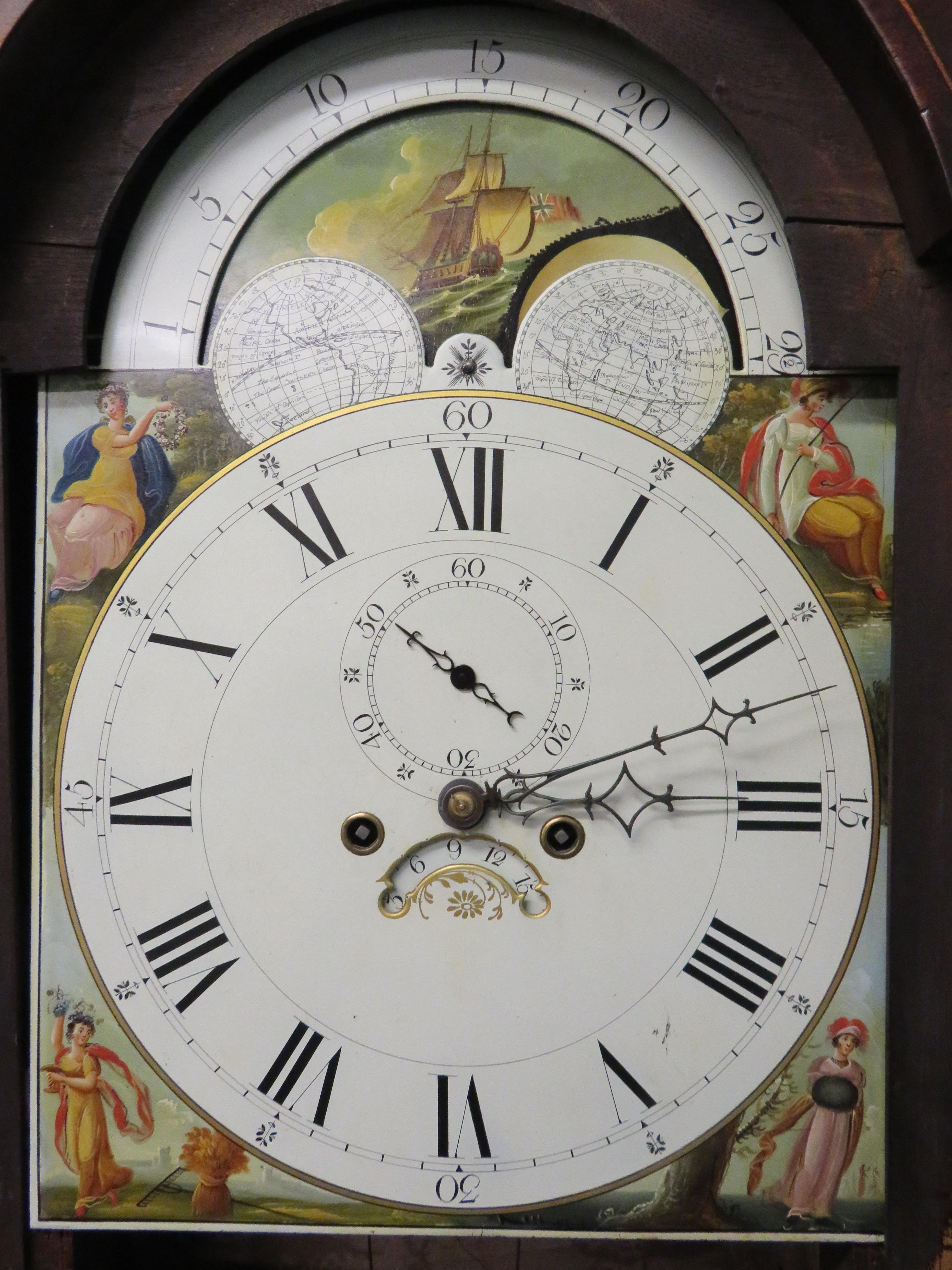 Early English long case clock. With mahogany body, - Image 2 of 2