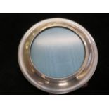 Silver round photo frame with Birmingham hallmark,