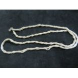 Long silver twisted necklace, weight- 68 grams