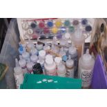 Collection of craft paints and others