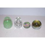 A collection of 4 very good quality art glass pape