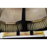 Case of Silver Brush and Comb Set with Full Britis
