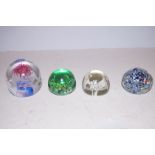 A collection of 4 very good quality art glass pape