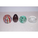 A collection of 4 very good quality art glass pape