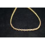 A 9ct gold Belcher chain, length-18 inches, Total
