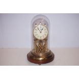 Anniversary clock with a glass dome- 35cm