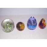 A collection of 4 very good quality art glass pape