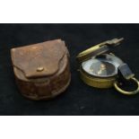 Original military compass dated 1915 with leather
