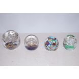 A collection of 4 very good quality art glass pape