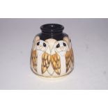 Moorcroft Tengu owl vase 8cm