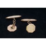 A Pair of 9ct Gold Cuff Links 4.1 grams