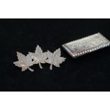 2 Silver pin brooches