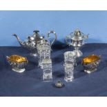 A collection of silver plated table ware