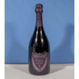 A bottle of Dom Perignon rose champagne vintage 2005