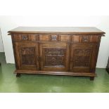 A late Victorian sideboard