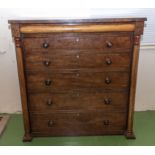 A Victorian mahogany Scotch chest.