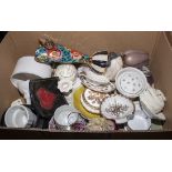 A box of pottery and china