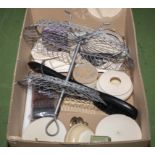 A box of dressing table items