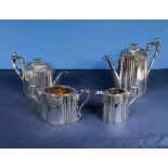 A silver plated tea set