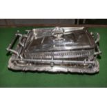 Silver plated serving trays