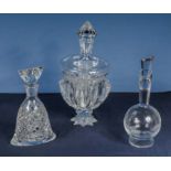 Three glass decanters