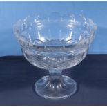 A large crystal punchbowl A/F