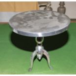 A silver plated cake stand