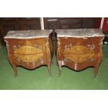 A pair of 20th century French bedside cabinets