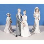 Three bridal figures