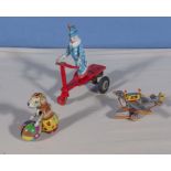 Three tin plate toys