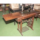 A Singer treadle sewing machine