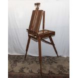 An artists easel, folding into a case