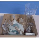 A small box of glass ware