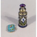 A scent bottle and a Chinese silver locket